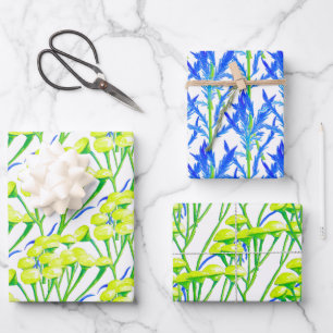 Tansy on a Wrapping Paper Set of 3