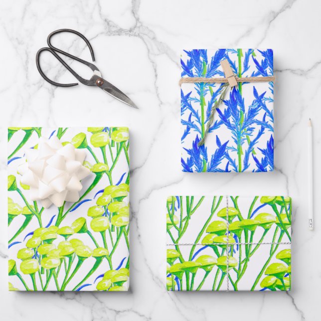 Tansy on a Wrapping Paper Set of 3 (Front)