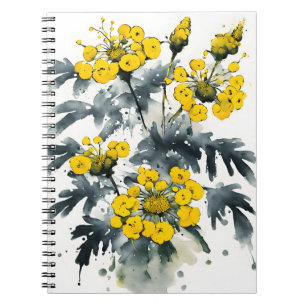Tansy - Watercolor flowers Notebook