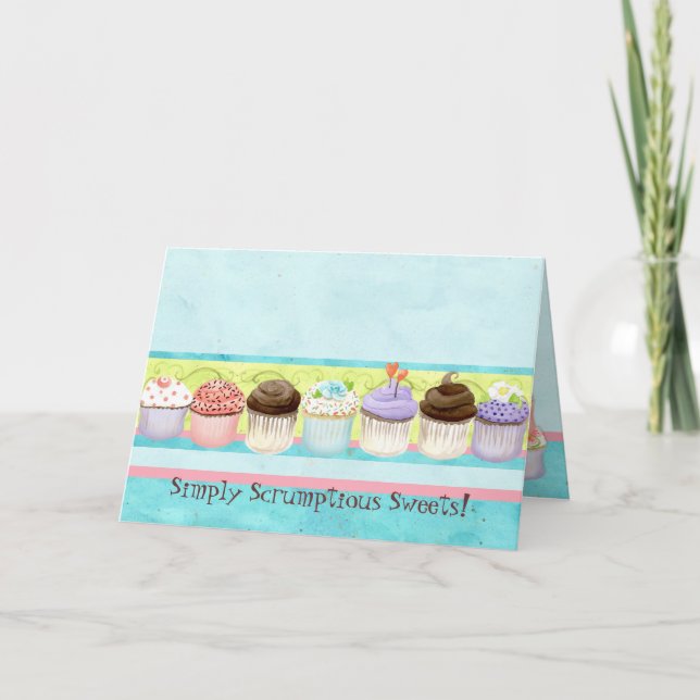 Tant de Cupcakes !  Carte de correspondance pour l (Devant)