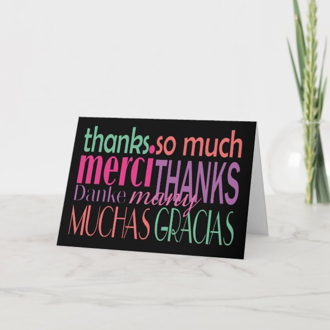 Tant de manières de dire Merci Typographie (Devant)