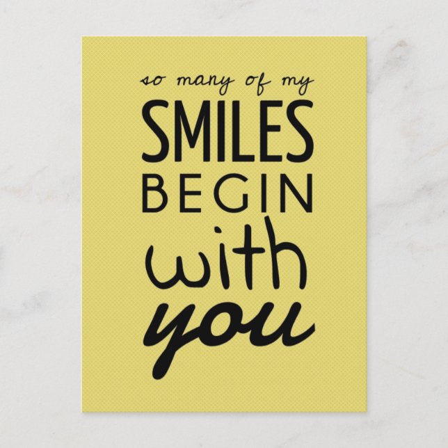 Tant De Mes Sourires Carte Postale Inspirante (Devant)