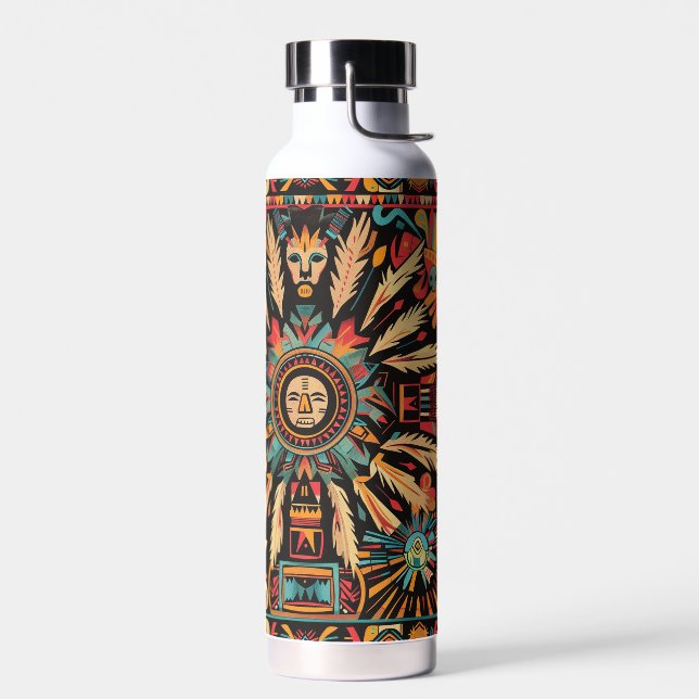 Tantalizing Cobalt "Aztec Dream" Insulated Water B Water Bottle (Left)