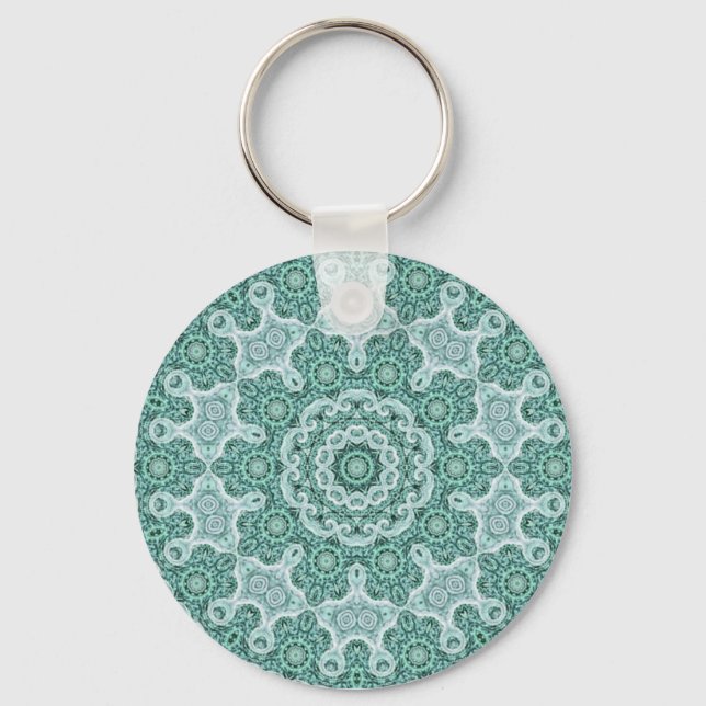Tantalizing in teal keychain (Front)