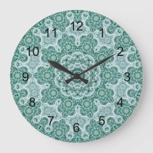 Tantalizing in teal large clock