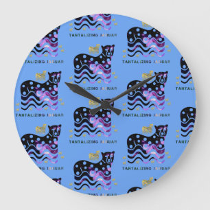 tantalizing jaguar large clock