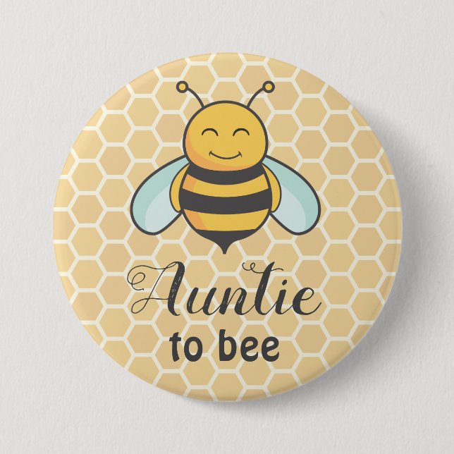 Tante à être Honeybee Tante Badge Baby shower mign (Devant)