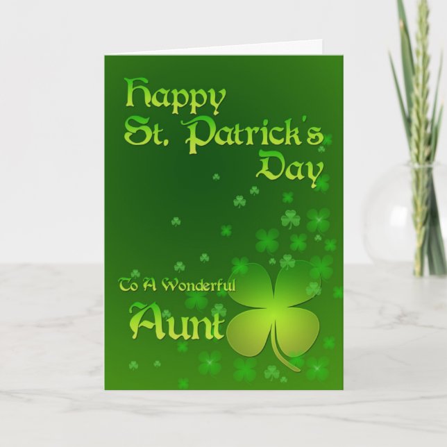 Tante, Bonne carte de la Saint Patrick (Devant)