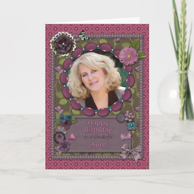 Tante, Carte photo pour un anniversaire (Devant)