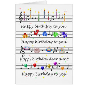 Tante Funny Joyeux Anniversaire Partition