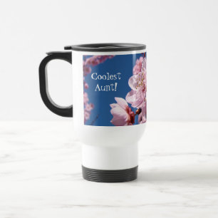 Tante la plus cool ! Mugs de voyage Fleurs roses