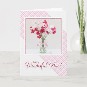 Tante Vase carte d'anniversaire de Sweetpeas Fleur