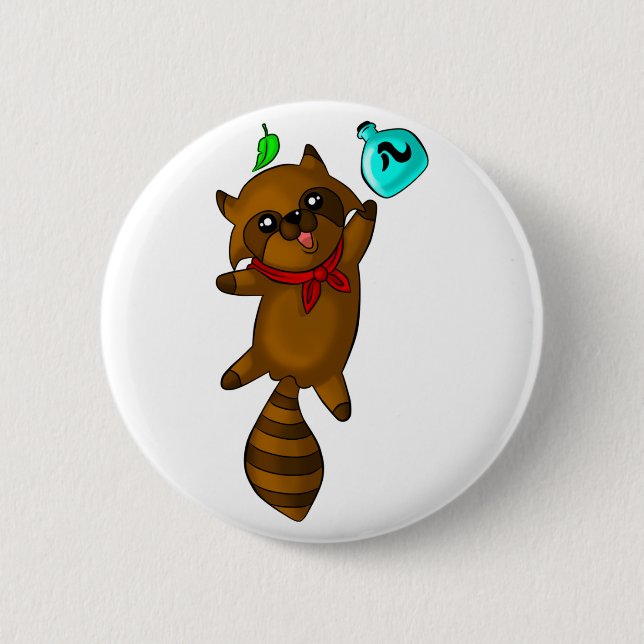 tanuki 2 inch round button (Front)