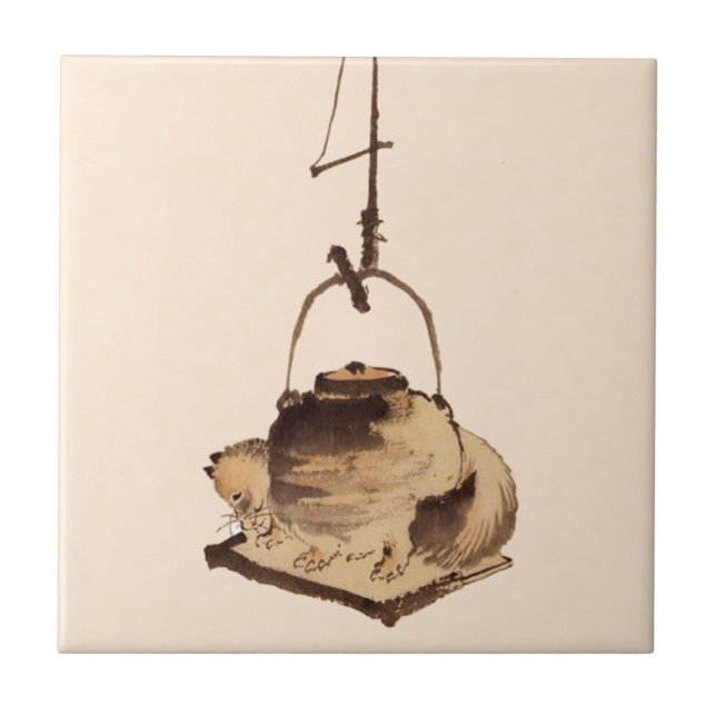 Tanuki kettle tile (Front)