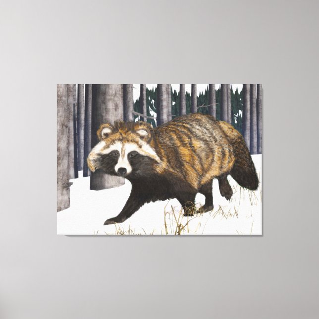 Tanuki - Raccoon Dog Canvas Print (Front)