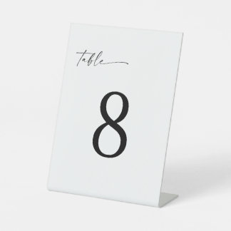 TANYA Editable Wedding Table Number Pedestal Sign