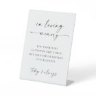 TANYA | In Loving Memory Sign for Weddings
