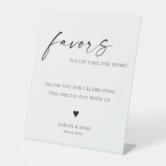 TANYA | Wedding favours sign with your names & dat