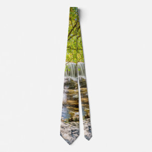 Tanyard Creek Waterfall In The Fall Neck Tie