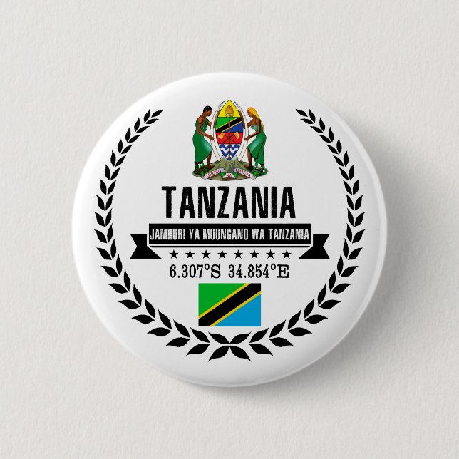 Tanzania 2 Inch Round Button (Front)