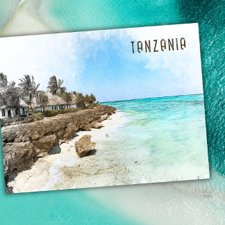 Tanzania Africa Landscape Travel Art Keepsake  Postcard