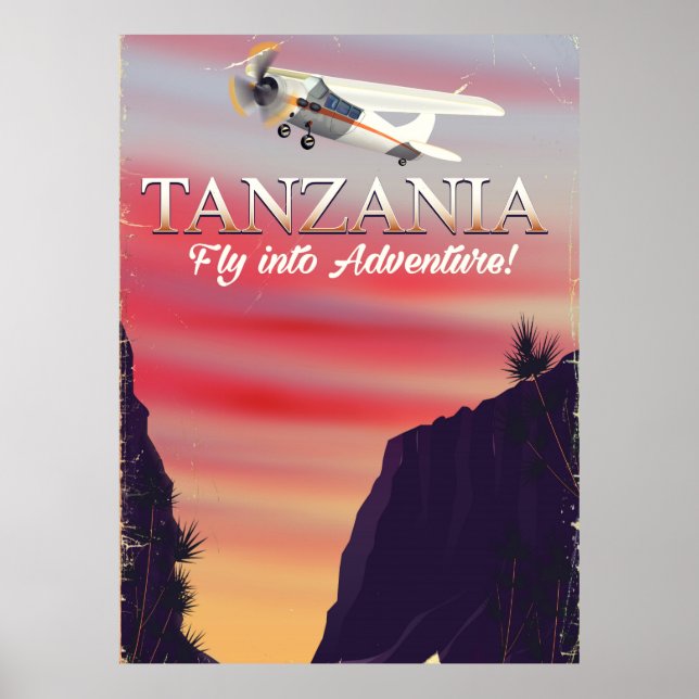 Tanzania African flight poster (Front)