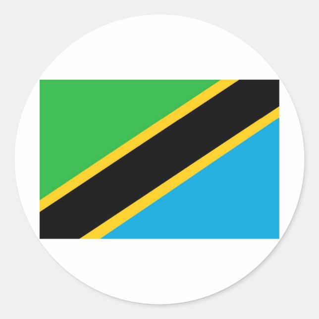 Tanzania Classic Round Sticker (Front)