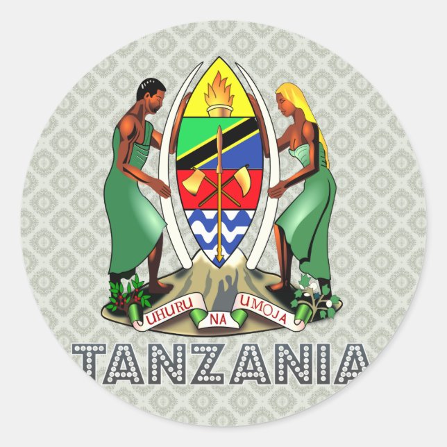 Tanzania Coat of Arms Classic Round Sticker (Front)