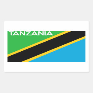 tanzania country flag text name sticker