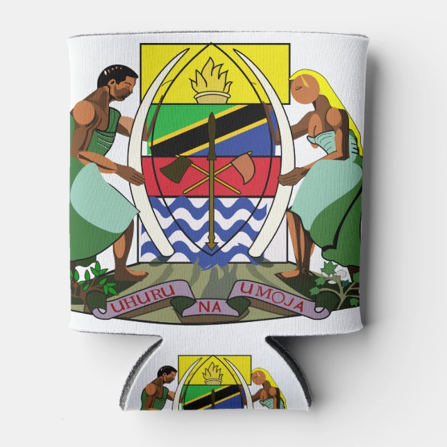 tanzania emblem can cooler (Front)