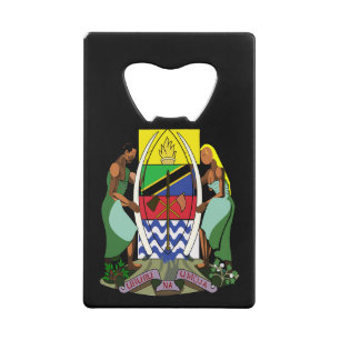 tanzania emblem credit card bottle opener