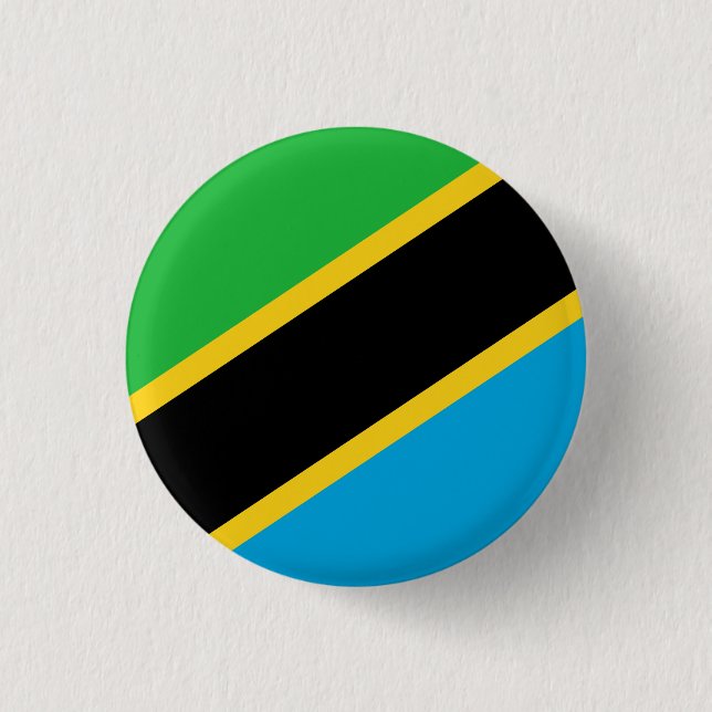 Tanzania Flag 1 Inch Round Button (Front)