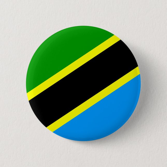 Tanzania Flag 2 Inch Round Button (Front)