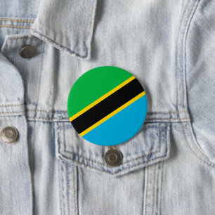 Tanzania flag 3 inch round button