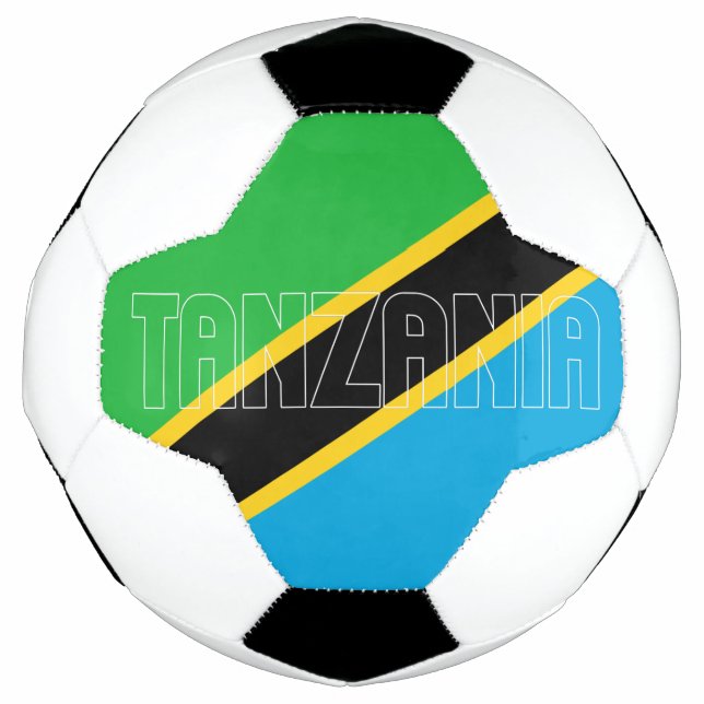 Tanzania Flag Adorable Patriotic Soccer Ball (Front)