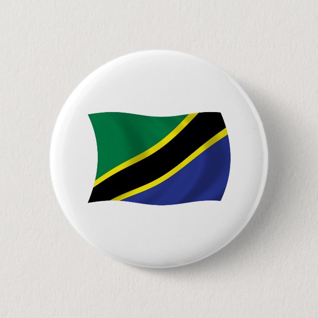 Tanzania Flag Button (Front)