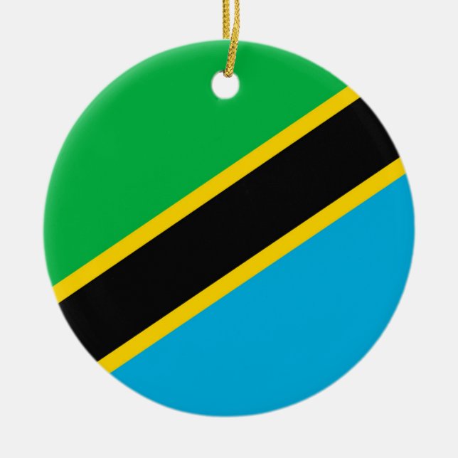 Tanzania flag ceramic ornament (Front)