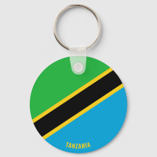 Tanzania Flag Charming Patriotic Keychain