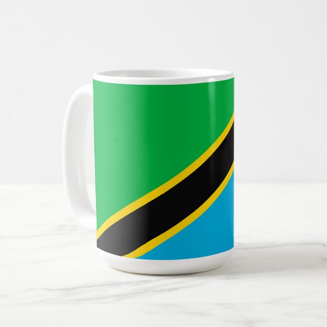 Tanzania flag coffee mug (Front Left)