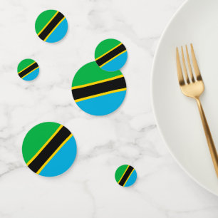 Tanzania flag confetti
