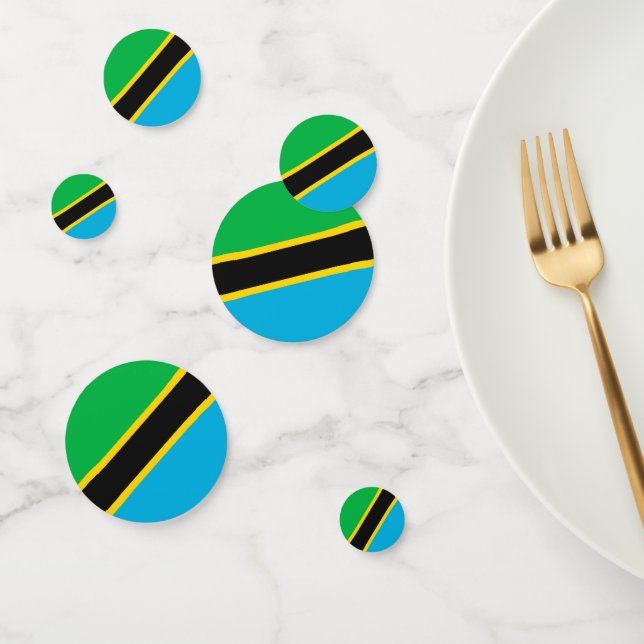Tanzania flag confetti (Group)