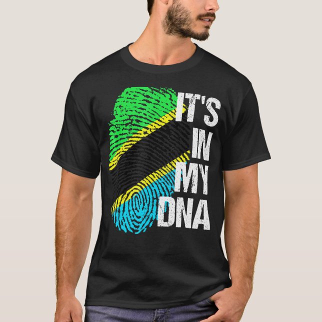 Tanzania Flag Dna Heritage Roots Pride Tee (Front)