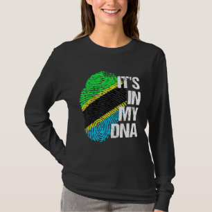Tanzania Flag Dna Heritage Roots Pride Tee