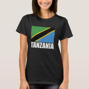 Tanzania Flag Grunge Vintage Souvenir Tanzania T-Shirt