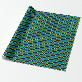 Tanzania Flag Honeycomb Wrapping Paper