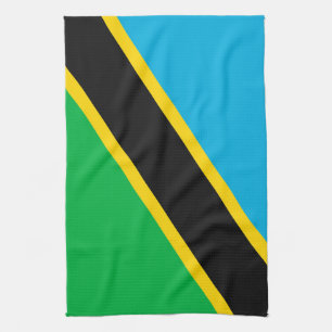 Tanzania flag kitchen towel