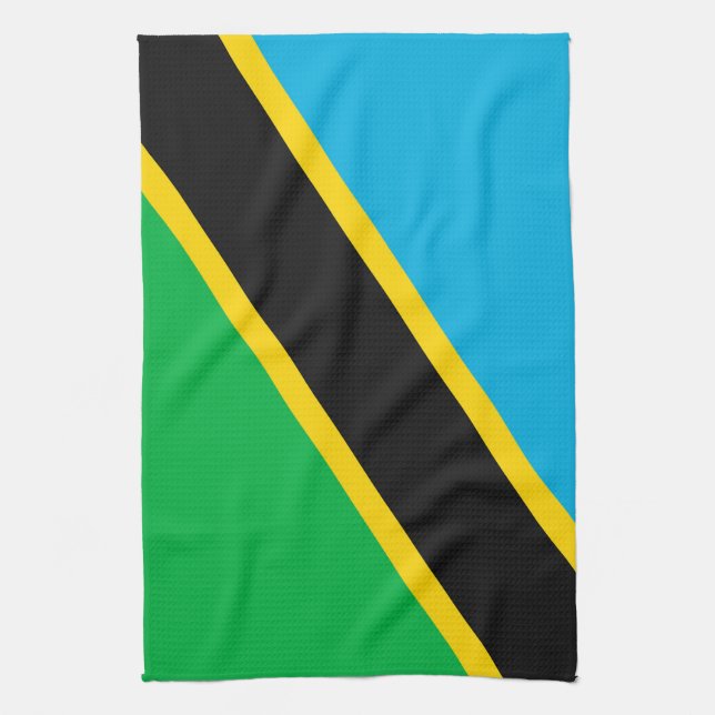 Tanzania flag kitchen towel (Vertical)