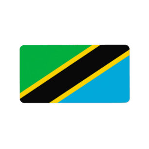 Tanzania flag label