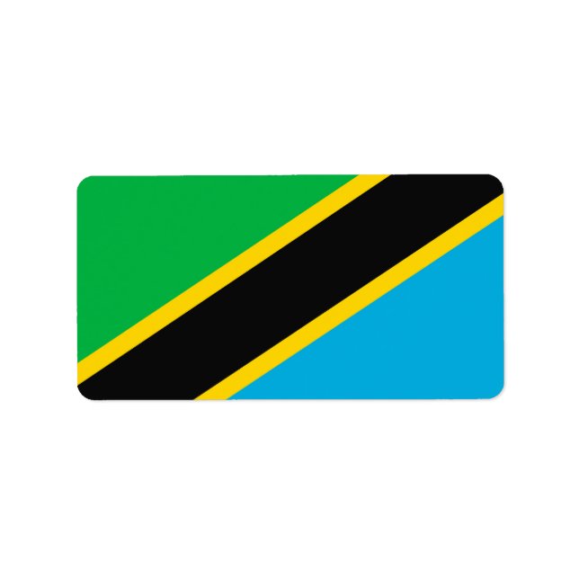 Tanzania flag label (Front)