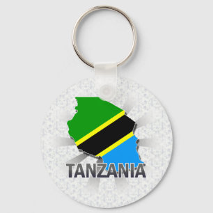 Tanzania Flag Map 2.0 Keychain